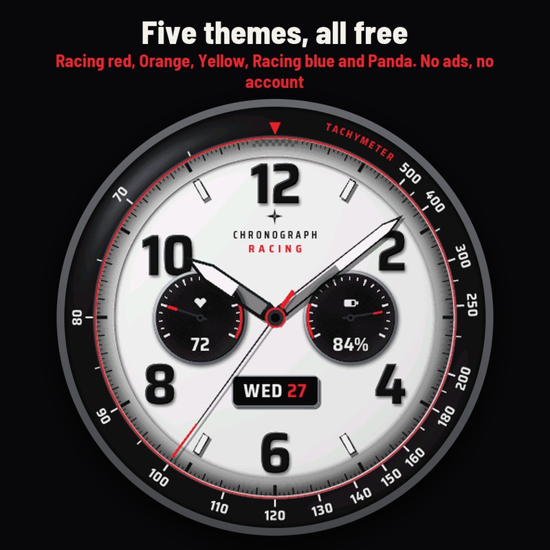 Astra Chrono Racing Free – Ciferník chronografu · Snímka obrazovky 2