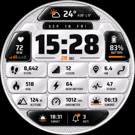 SHOT Ceramic - Data Watch Face · Screenshot 0