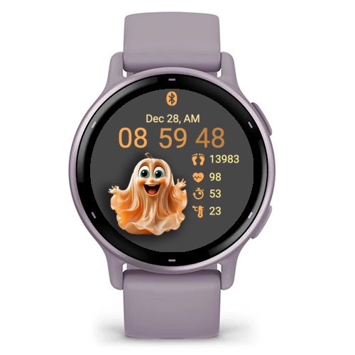 Cute Ghost Garmin watch face preview