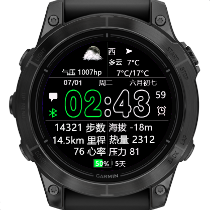 骑士.中文14.1佳明官方审核运动表盘清晰时间文字省电数据精确全中文显示 · Screenshot 0