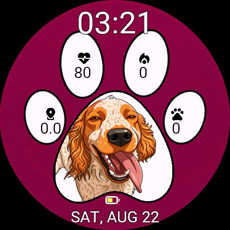 Pawsome Watch Face · Screenshot 2