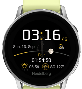 Prayertime – Islamic Prayer Times Watch Face · Screenshot 1