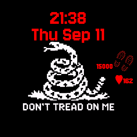 Don't Tread on Me - Patriotic Watch Face · Screenshot 1