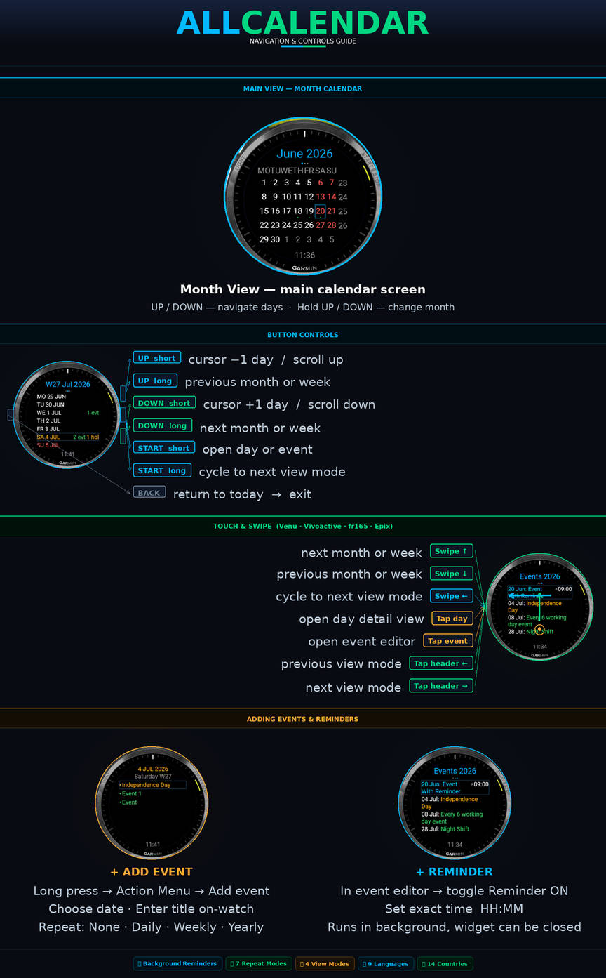 ALLCALENDAR - Calendar, Events & Reminders · Screenshot 1