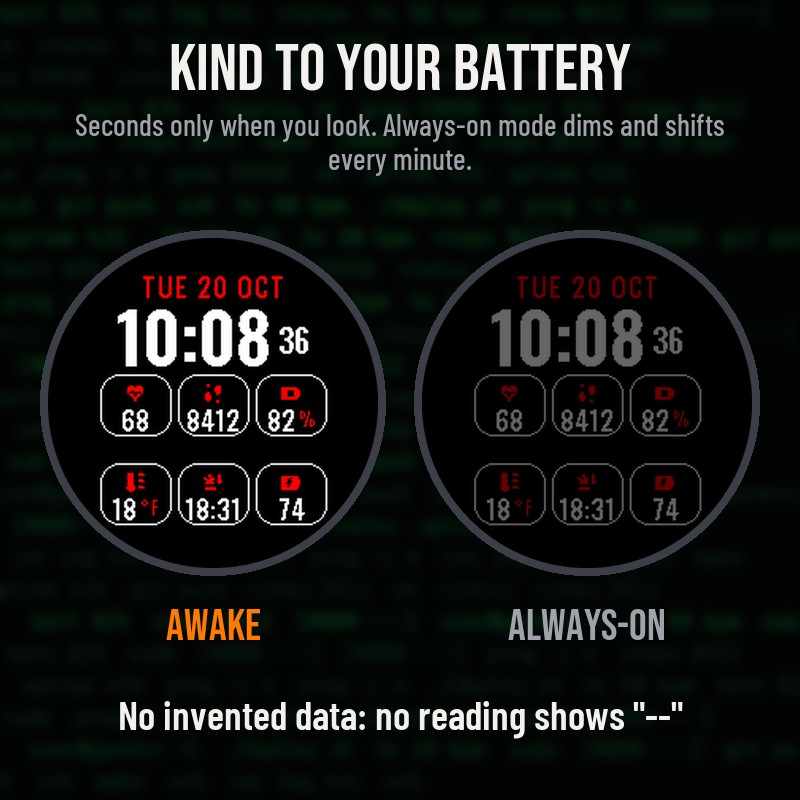 Lite Tiles watch face screenshot 4