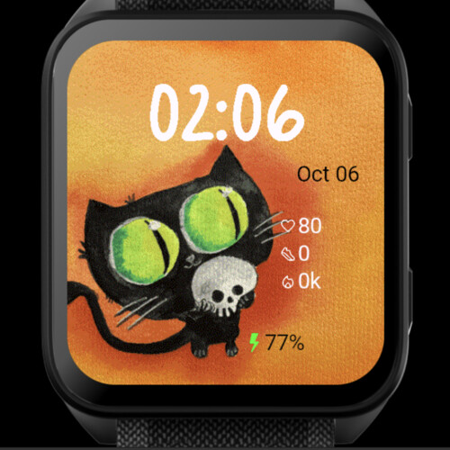 Halloween Black Cat Skull · Screenshot 0