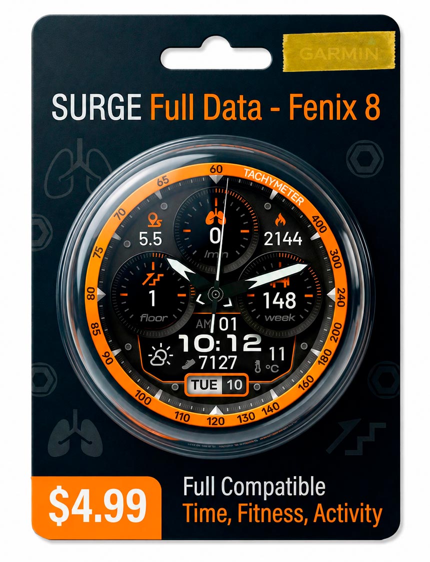 SURGE Full Data - Fenix 8 5