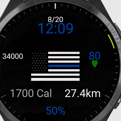 Thin Blue Line - Police Support Watchface · Screenshot 0