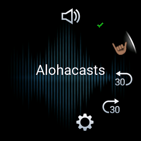 Alohacasts: your favorite podcasts on your wrist · Screenshot 0