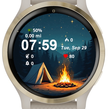 Campfire Tent Woods Night · Screenshot 0
