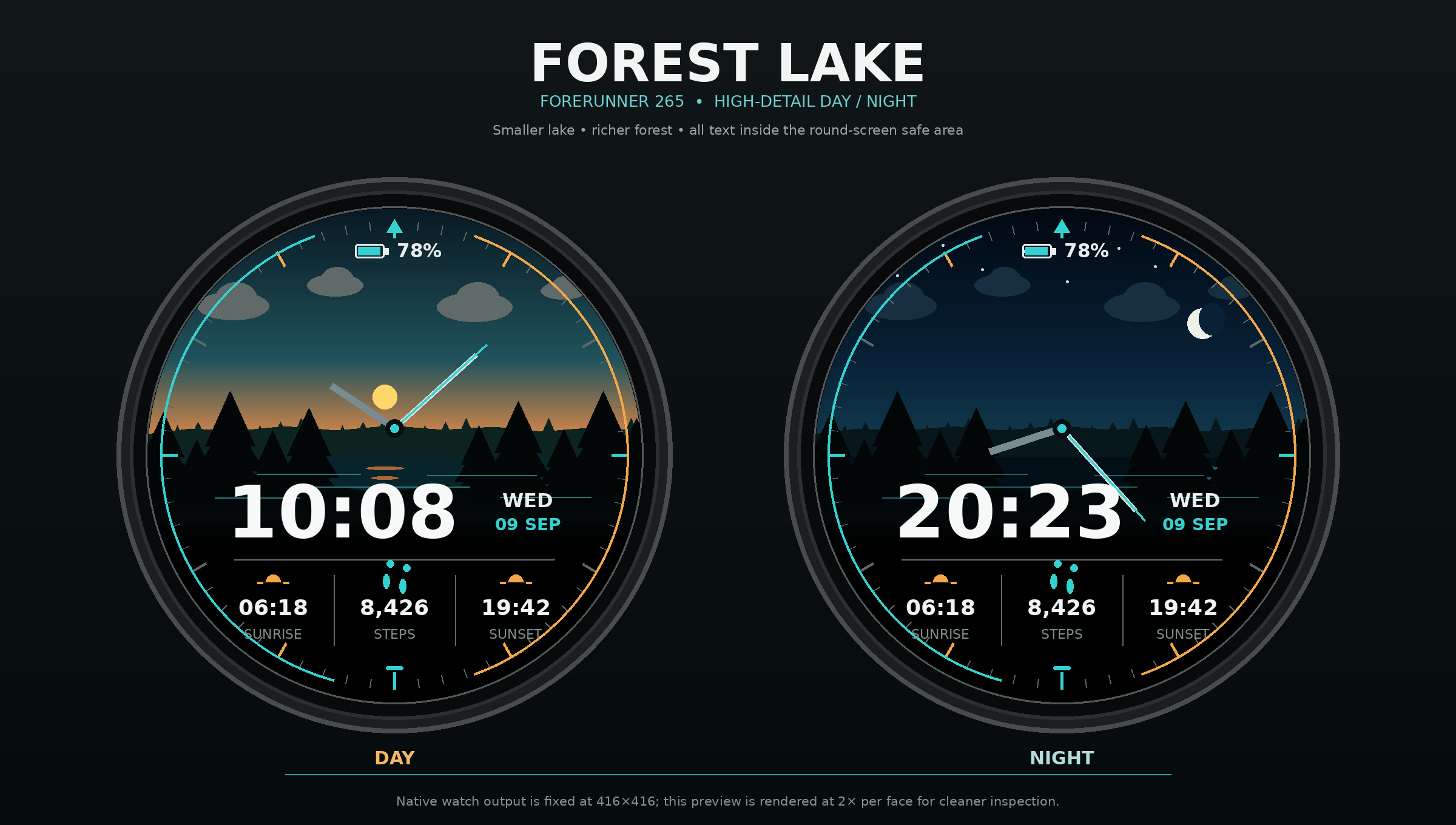 Forest Lake Watch Face · Screenshot 0