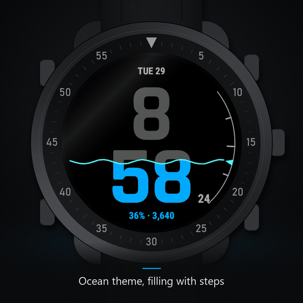 Fill Line: 大数字 步数 · Screenshot 0