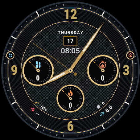 Titanium Dress – Analog Gauge Watch Face · Screenshot 0