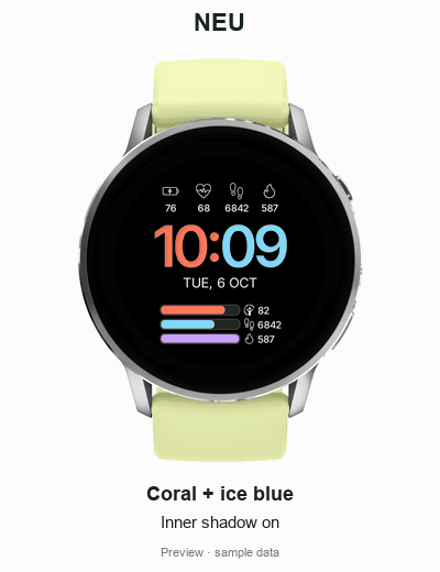 Neu — minimalist watch face · Screenshot 1
