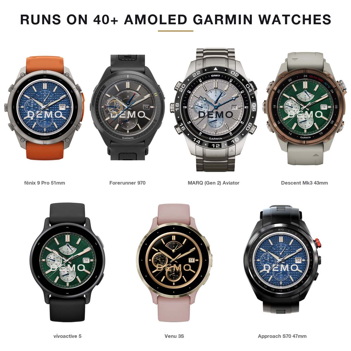REGATTA 5-in-1 Demo — Free Analog Watch Face · Screenshot 1