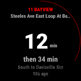 TTC Arrivals · Screenshot 3