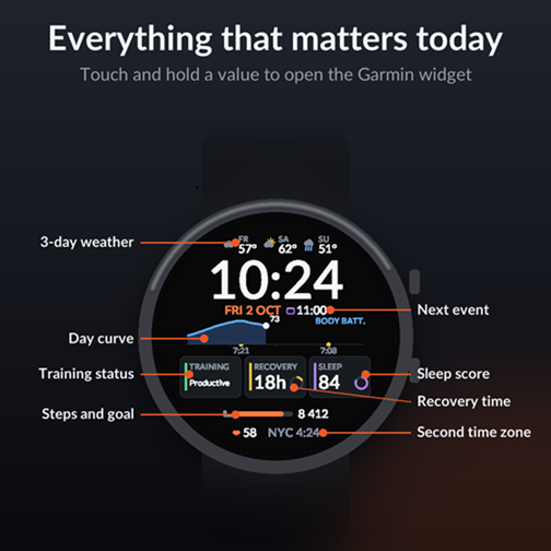 Daybook Free - Body Battery 和天气表盘 · Screenshot 2