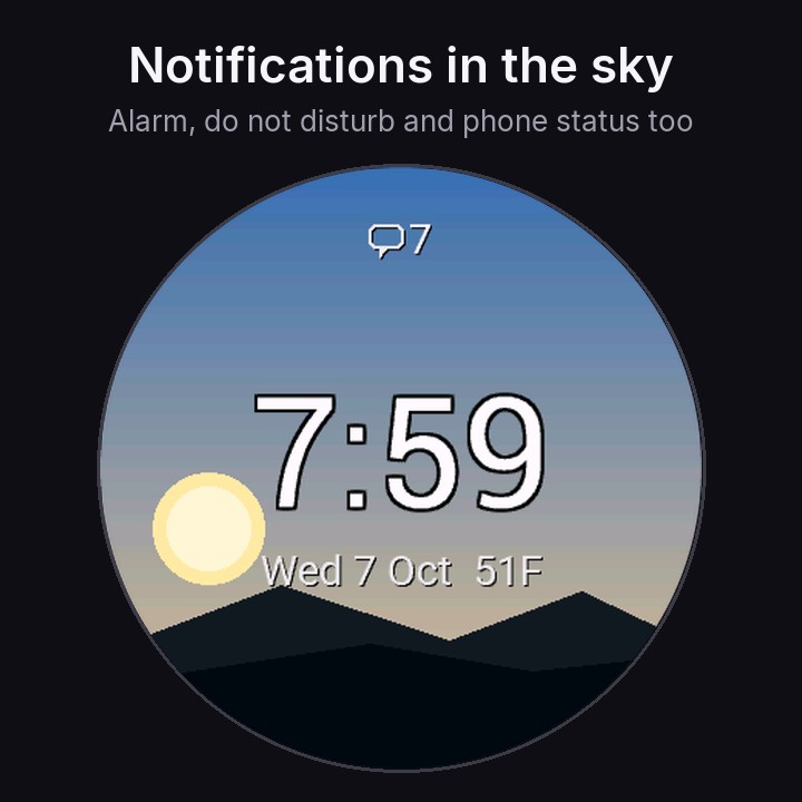 Sky - Sunrise Sunset Watch Face · Screenshot 3