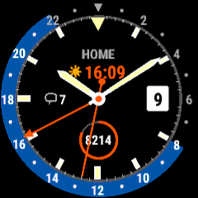 Hometime GMT Watch Face - Analog Dual Time · Screenshot 4