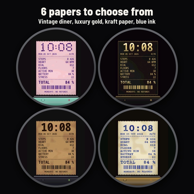Astra Receipt Pro – 动态购物小票表盘 · Screenshot 3