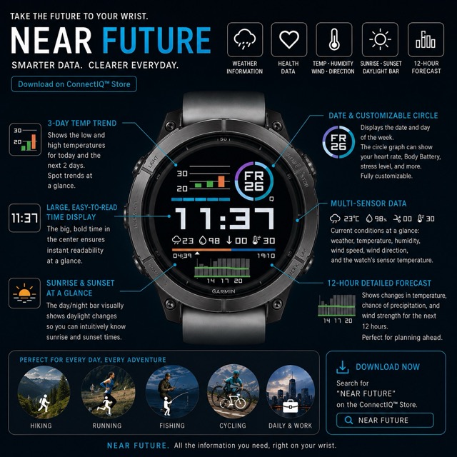 NEAR FUTURE watch face screenshot 5