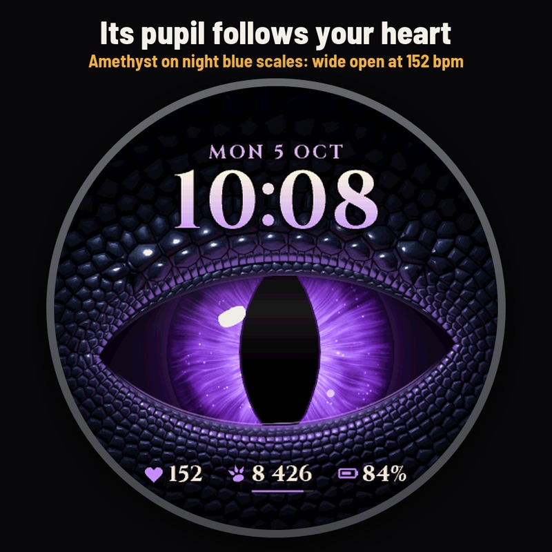 Astra Dragon Eye Pro – 动态龙眼表盘，奇幻风格 · Screenshot 2