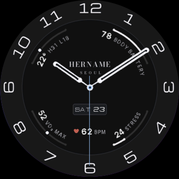 HERNAME - Luxury Analog Watch Face · Screenshot 1