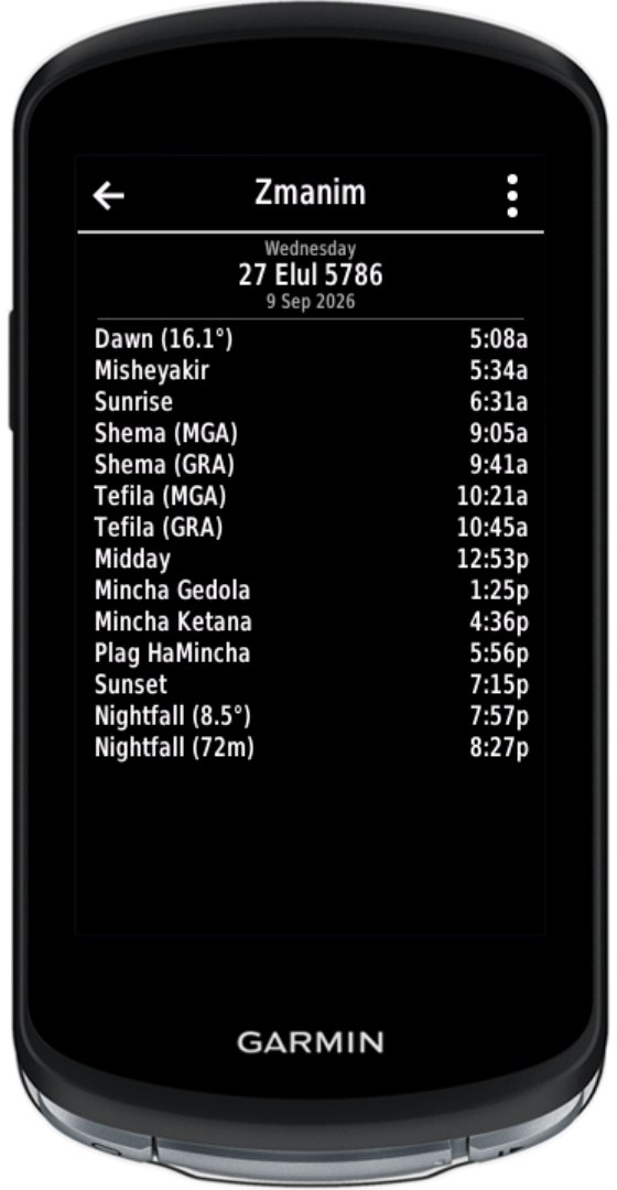 Zmanim Widget – Jewish Prayer Times & Hebrew Date · Screenshot 4
