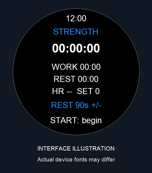 Strength Timer FR55 · Screenshot 0