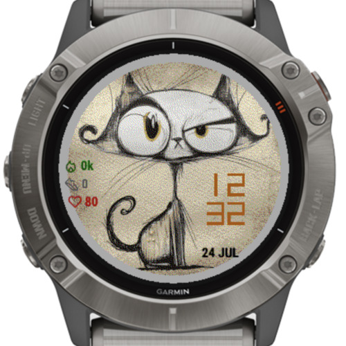 Grumpy Cat Watch Face – Whiskered Attitude · Screenshot 1