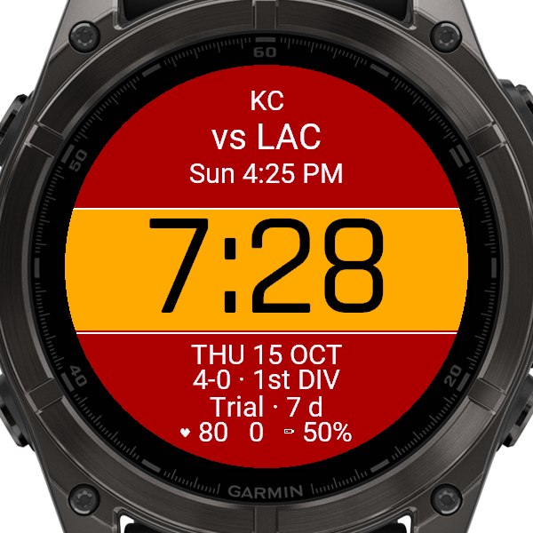 American Football Tracker — Watch Face · Screenshot 0
