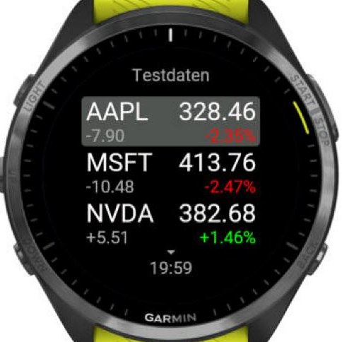 StockTicker – Aktienkurse am Handgelenk · Screenshot 1