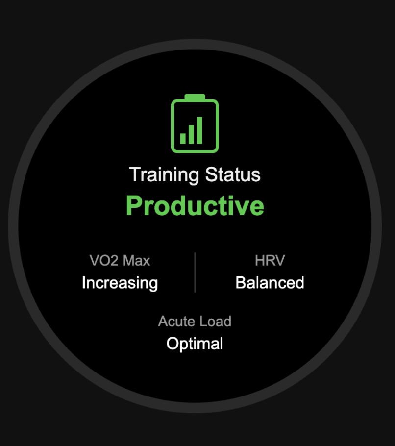 TrainingStatus+ · Screenshot 0