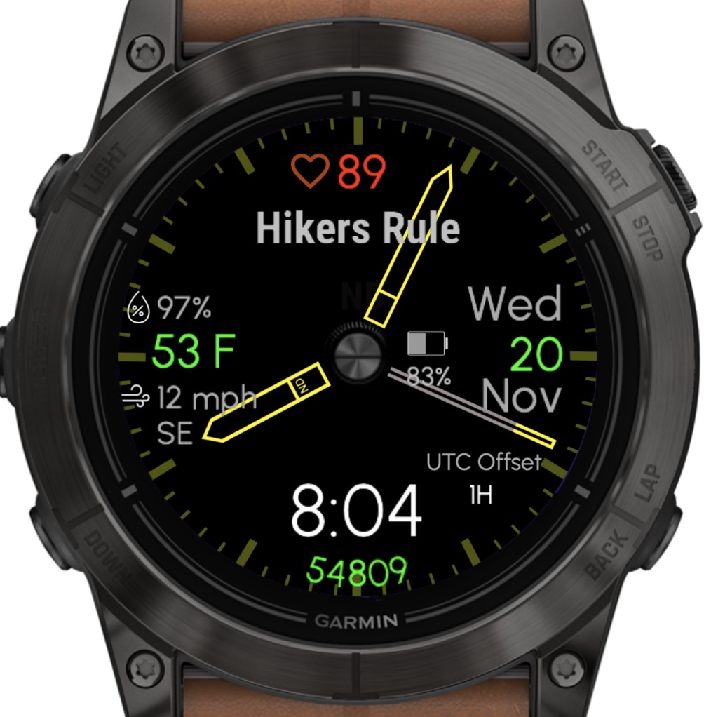 Hybrid 5 - Yellow (Garmin Wx) · Screenshot 1