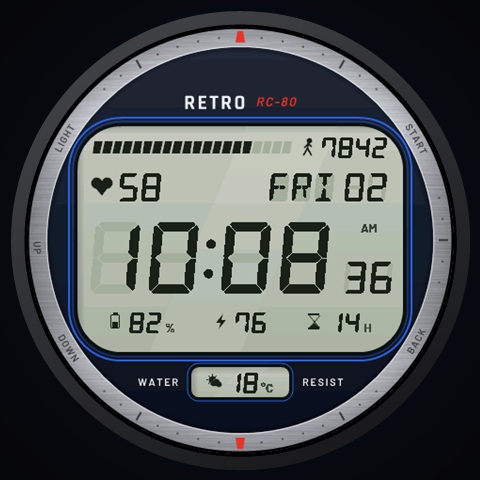 Retro Classic - 80s Steel LCD Watch Face · Screenshot 0