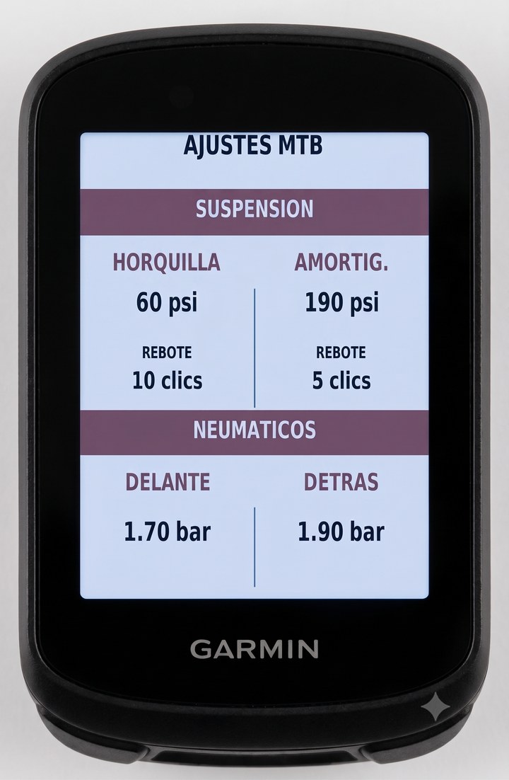 Ajustes MTB – Suspensión y Neumáticos · Screenshot 0