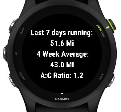 Rolling 7-day Running Distance Widget 3