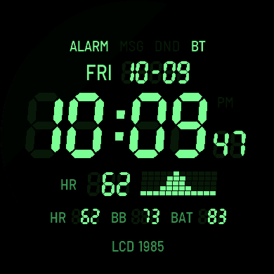 LCD 1985 Watch Face - Retro 80s Digital · Screenshot 2