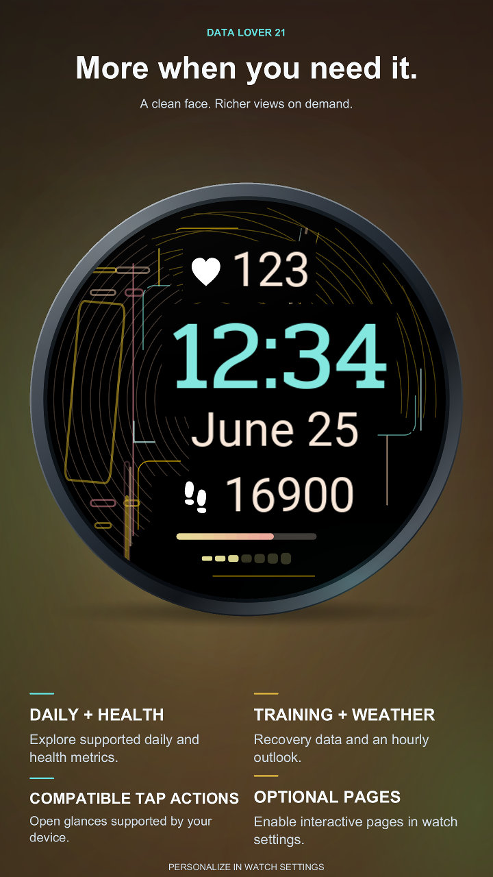 Data Lover 21 watch face screenshot 4