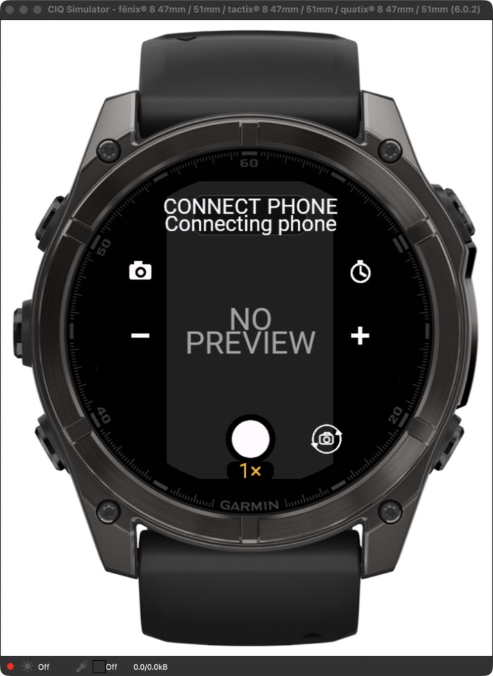 GarmCam - 适用于 Garmin 设备的 iPhone 相机遥控器 · Screenshot 1