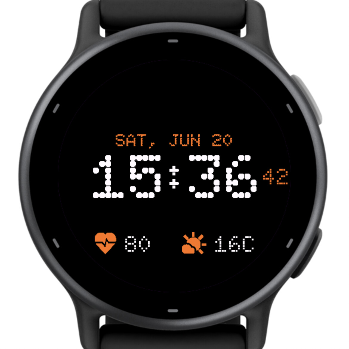 Dotpace - Minimal Dot-Matrix Digital Watch Face · Screenshot 0
