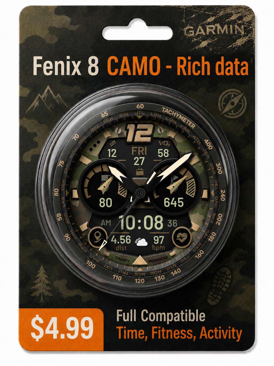 Fenix 8 CAMO - Rich data · Screenshot 4