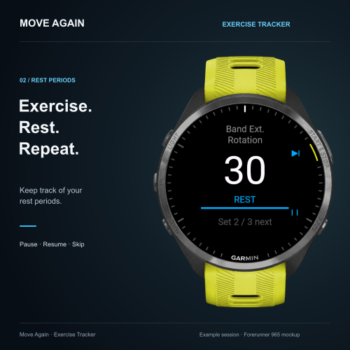 Move Again — Exercise Tracker · Screenshot 1