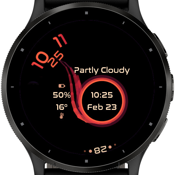 Pitch-Black Universe Watch Face · Screenshot 2