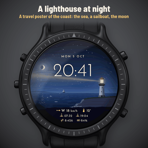 Astra Beacon Pro – 海上灯塔动态表盘 · Screenshot 0