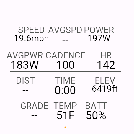 Cairn Cycle Pro - 12-Metric Cycling Data Field · Screenshot 0