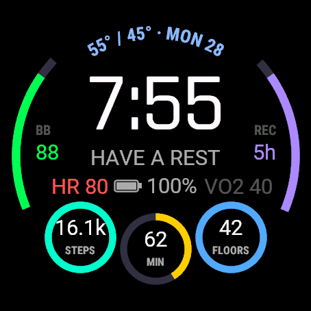 GymReady – Training Readiness Watch Face · Screenshot 0