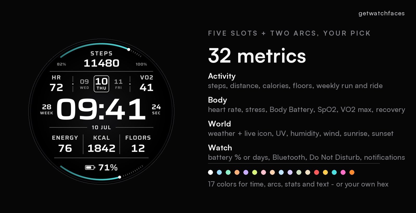 Quipu - Data Watch Face · Screenshot 2