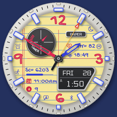 Paper - Notebook Watch Face · Screenshot 0