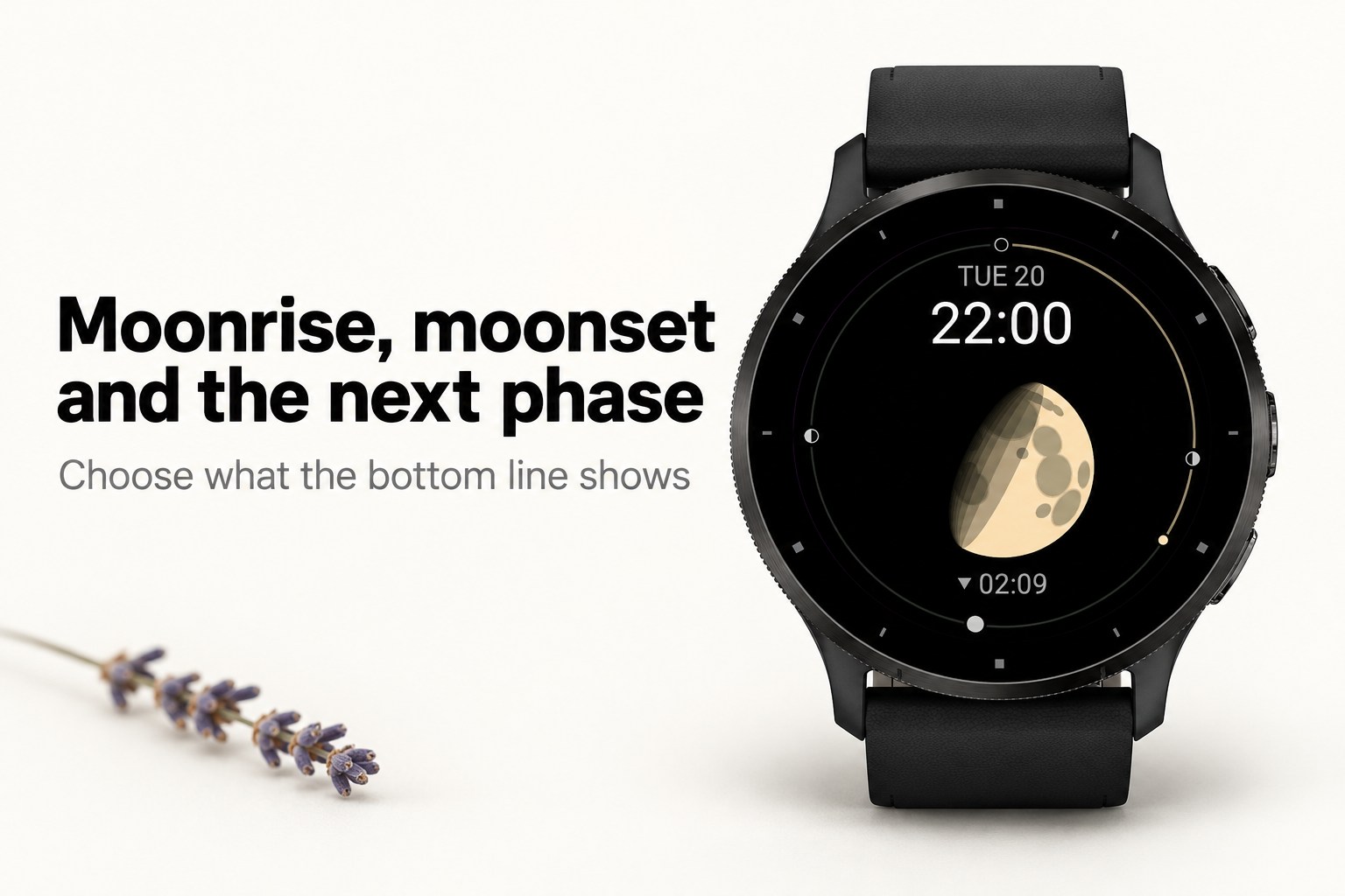 Lunette - Moon Phase Watch Face · Screenshot 1